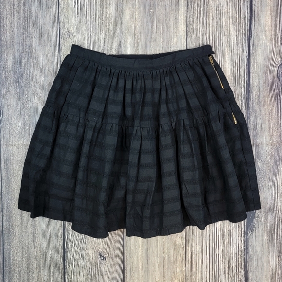Heidi Merrick California Pleated Black Mini Skirt - Picture 1 of 9